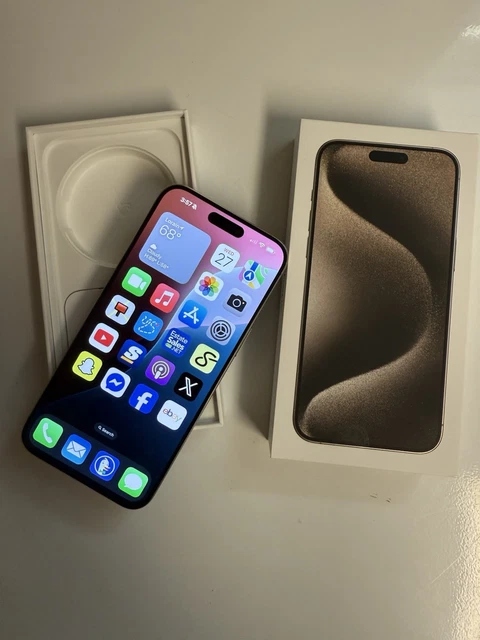 APPLE IPHONE 15 Pro Max 256GB Unlocked Natural Titanium With Box