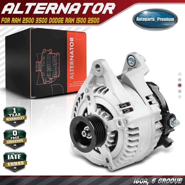 NEW ALTERNATOR FOR Ram 2500 3500 Dodge Ram 1500 2500 160A 12V CW 6
