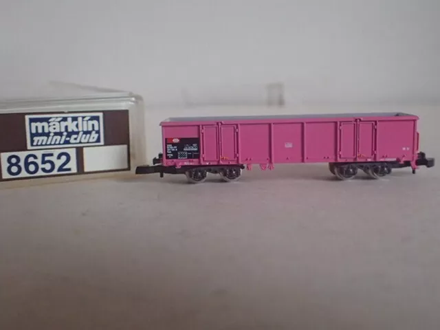 Märklin offener Güterwagen Schweiz Eaos SBB pink 8652 Z miniclub OVP