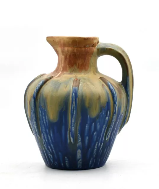 G. Metenier cruche grès bleu de Gannat French ceramic pichet art déco