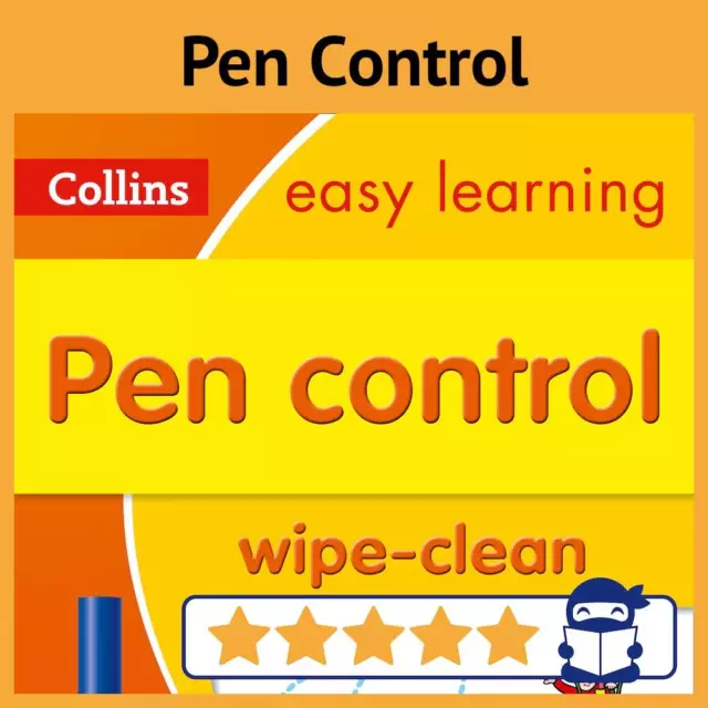 Pen Control Wipe-Clean Handwriting Workbook [Ages 3-5] - Collins NEW