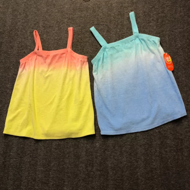 2 PACK Wonder Nation Girls Terry Tank Top Swim Cover Up Size X-Large 14/16 NWT