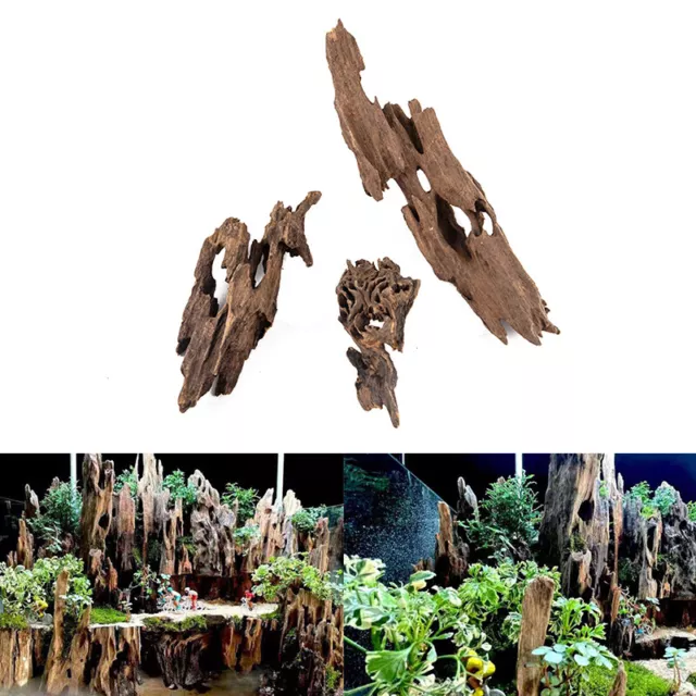 1 pz acquario legno alla deriva legno naturale gamberetti acquario pianta acquario ornamento H7