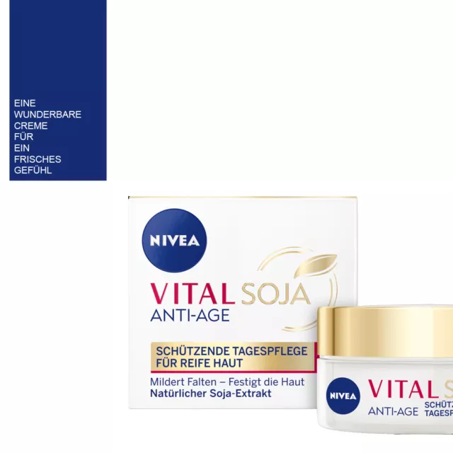 (1L|500,00) 1x50ml Nivea Vital Anti-Age Soja Straffende Tagescreme | Reife Haut