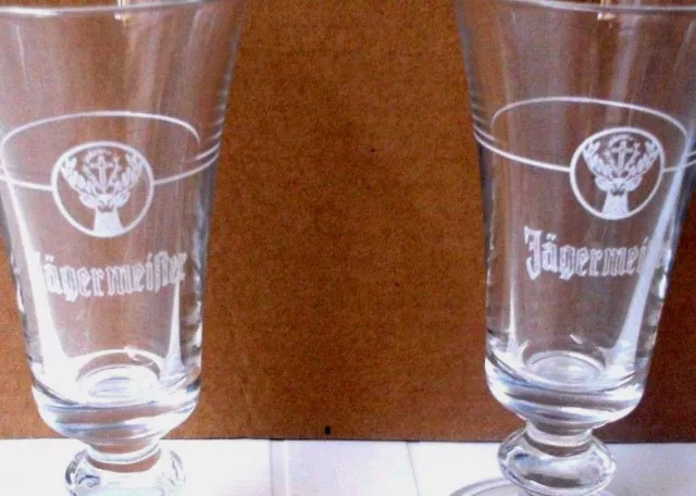 Set, N.2 Jagermeister  Bicchieri Class Calici Pubblicitari Bicchiere Vintage 2