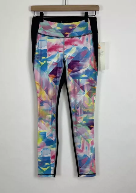 Lucy Mat and Move Leggings Size Medium NWT Black Multicolor Yoga Gym Exercise