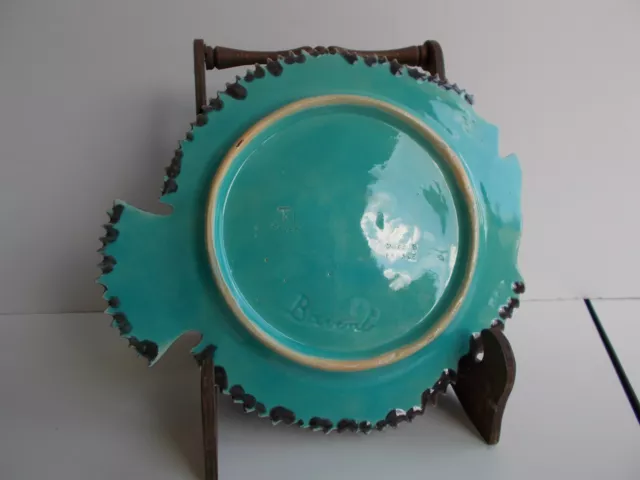 6 x 1920's BAVENT Made in France Majolica Plates Sole Fish very unique RARE 3