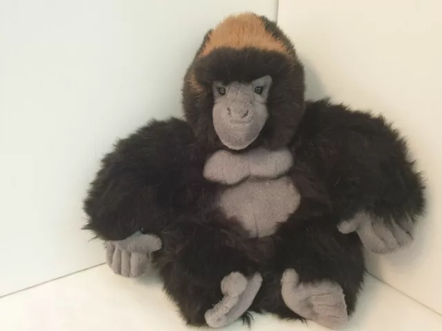 Kielspielzeug schwarz Silberrücken Gorilla weiches Plüschtier Kuscheltier 10 Zoll V56