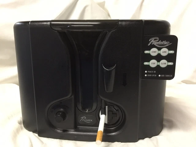 myo cigarette machine loader Electric Injector Press the fill button on the right and your cigarette is complete Revolution Electric MYO Make-Your-Own Cigarette