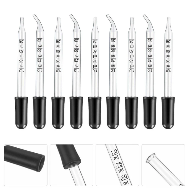 40 Pcs Dropper M Glass Calibrated Eye Droppers for Essential Oils Medicine