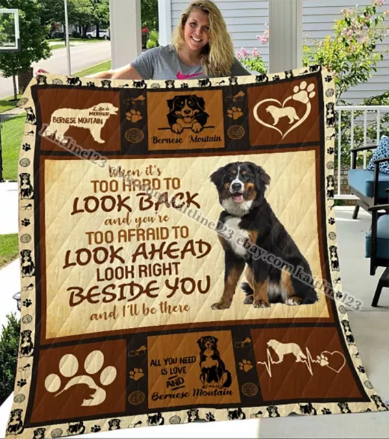 Bernese Mountain Dog Blanket - All You Need Is Love And Bernese Mountain Love...