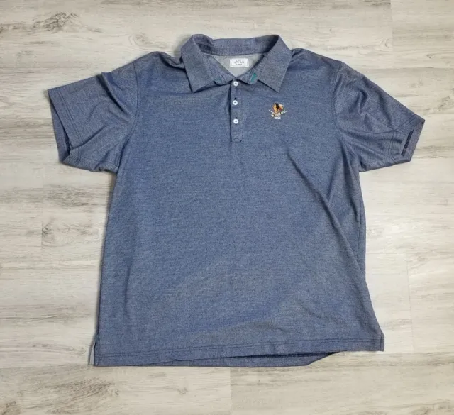 Adidas AdiPure XL Philadelphia Cricket Club Blue Short Sleeve Golf Polo Shirt