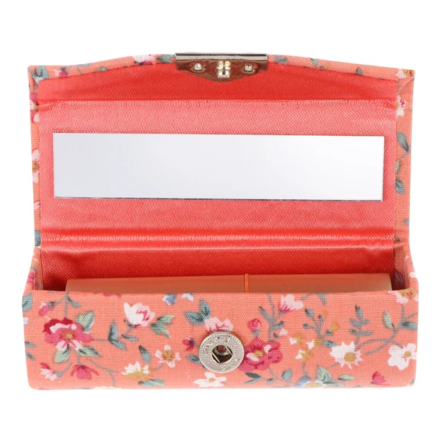 Boîte À Rouge Lèvres Brodée Portefeuilles Femmes Porte-baume Clip De Voyage
