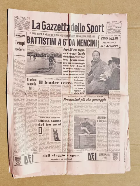 Journal Screen Sport 9 July 1960 Gipo Viani-Brighton-Adriaenssens-Proost