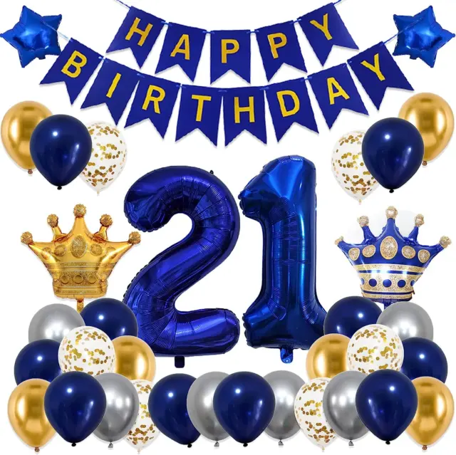 21st Birthday Decorations -21 Balloons, Banners & 21st Party Decorations -  Lombard