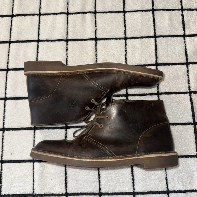 CLARKS ORIGINALS CHUKKA Boots Mens 8 M Black Desert Leather  display picture 3