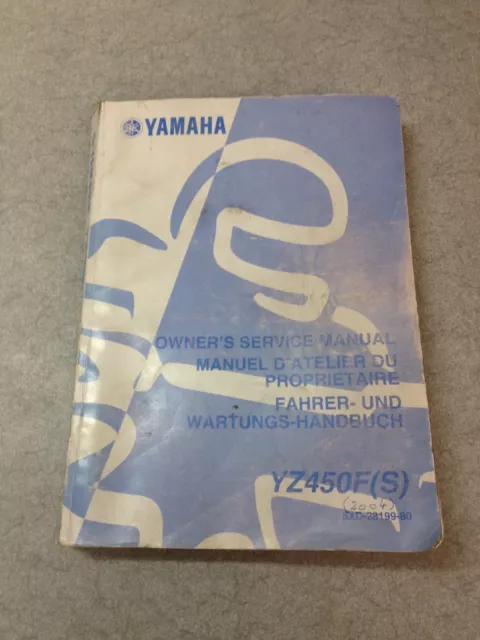 Revue Technique Manuel Fahrer- und wartungs - handbuch Yamaha YZ450F (S)