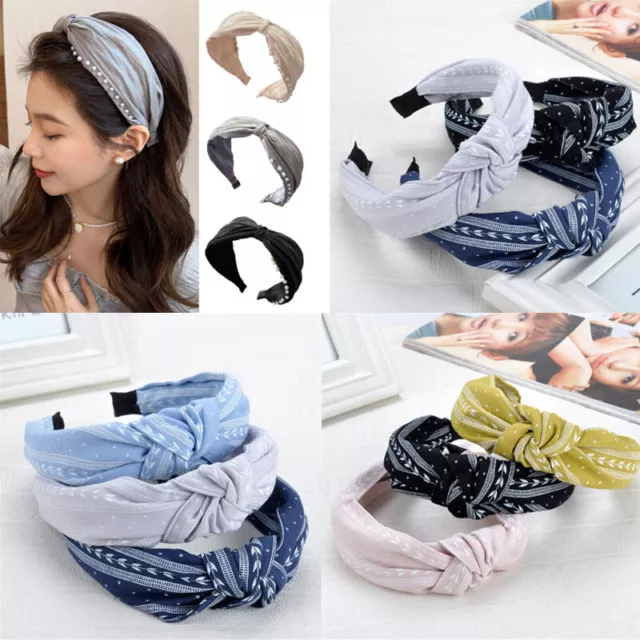 Women's Wide Headband Twist Hairband Bow Knot Cross Fashion Alice Band Head Wrap