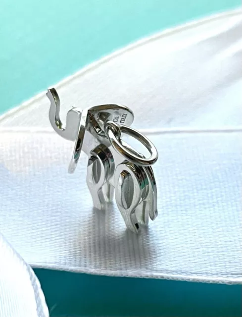 Tiffany & Co. Silber Mini Elefant speichern Wild Anhänger Charm 4 Halskette & Armband