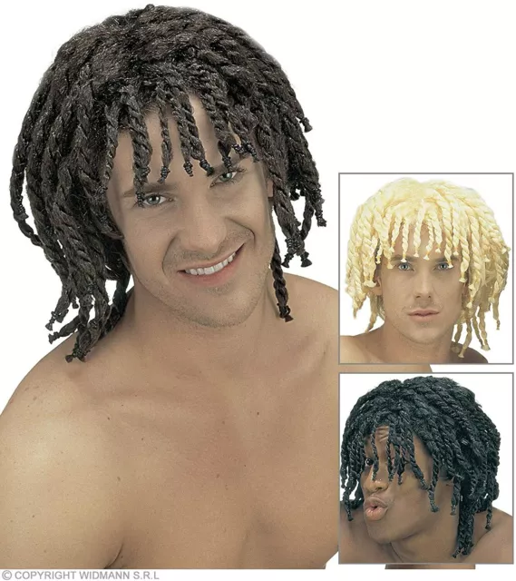 Widmann Perruque Rasta Bob (Blond, Chatain, Noir) NEUF