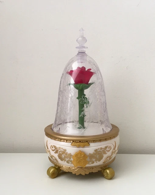 DISNEY BEAUTY AND the Beast Enchanted Rose Light Up Jewelry Box Tested