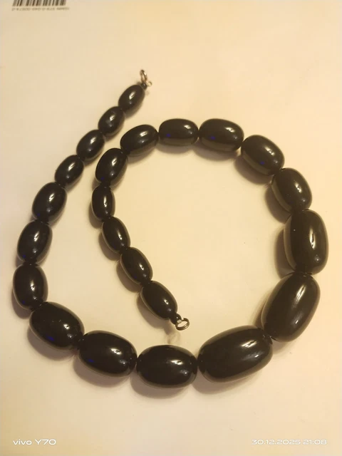 Ancien Collier Art Déco En Bakélite Verte - Occasion Très Bon état