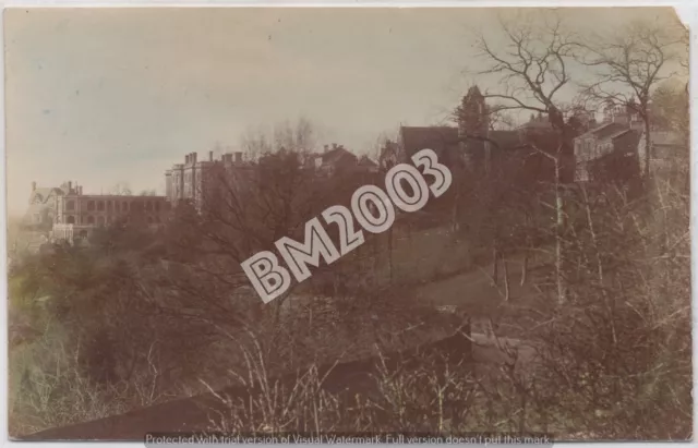 1132 Real Photo Postcard St James & Abbey School Malvern Worcestershire