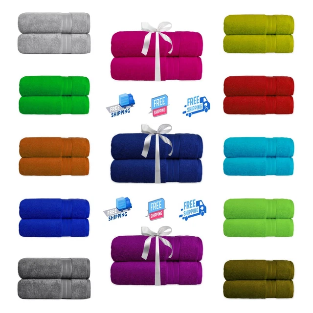 2x Large Jumbo Bath Sheets 100% Egyptian Cotton Luxury Soft Big Towels Bargain