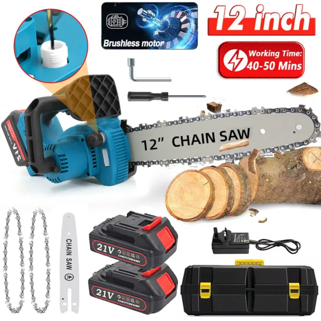 For Makita 6/8/10/12'' 6000W Cordless Chainsaw Electric One-Hand Saw Wood Cutter