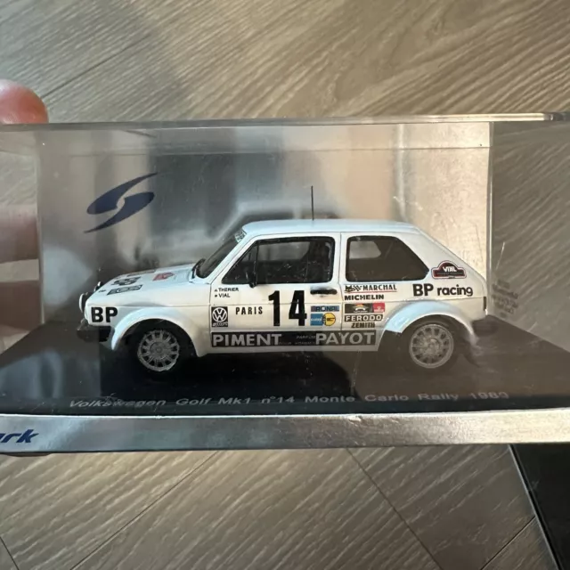 1/43 spark S3210 Volkswagen Golf Mk1 n° 14 Monte Carlo Rally 1980