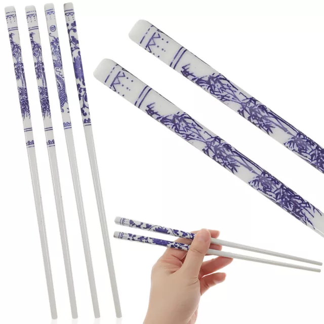 5 Pairs Blue and White Chopsticks Chinese Personalised Ceramics