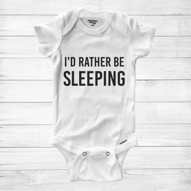 Funny Quote Napping Bodysuit Baby Clothes Gift Romper I'd Rather Be Sleeping