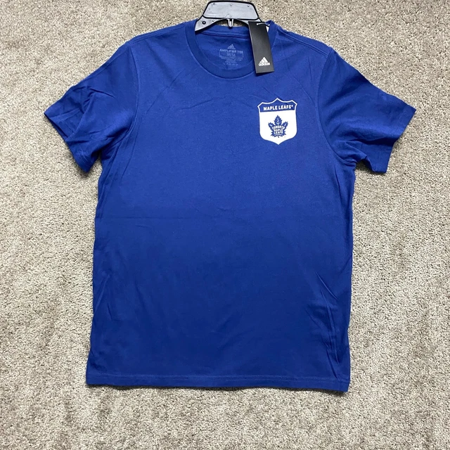 Toronto Maple Leafs Shirt Mens Medium Blue Adidas NHL Hockey Amplifier Tee