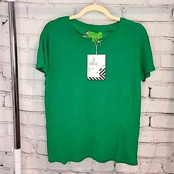 NEW! Free People Sandrine Rose Scoop Neck Green Tee Shirt Size: Small, S