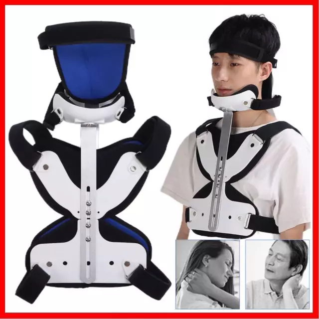 Orthosis Cervical Thoracic Brace Adjustable Neck Chest Head Support Holder Frame