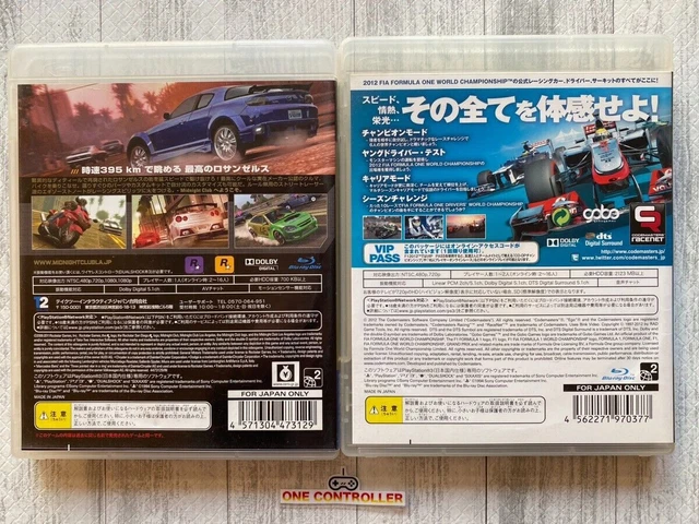 SONY PS3 Midnight Club Los Angeles &  Formula 1 F1 2012 set from Japan 2