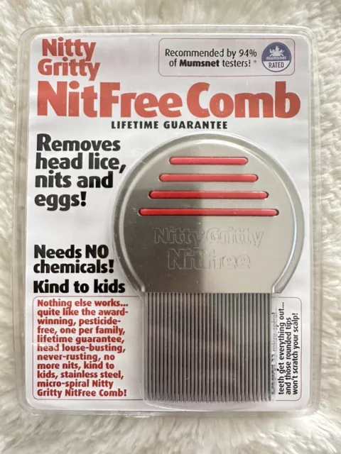 Nitty Gritty Nit Free Comb Head Lice Eggs Detection Removal Brand New