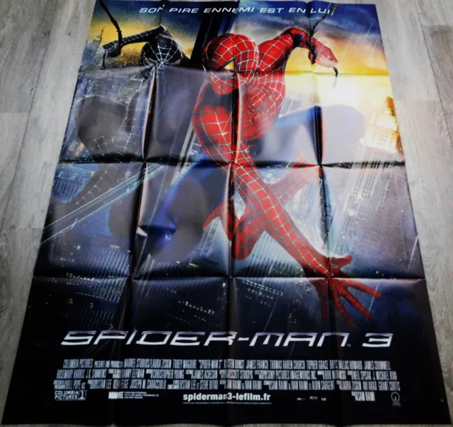 Spider man 3 - spiderman 3 - tobey maguire - sam raimi - kirsten dunst -  affiche de cinéma pliée 120x160 cm