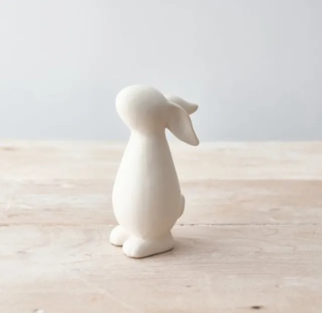 Matte White Bunny Ornament 12.5cm