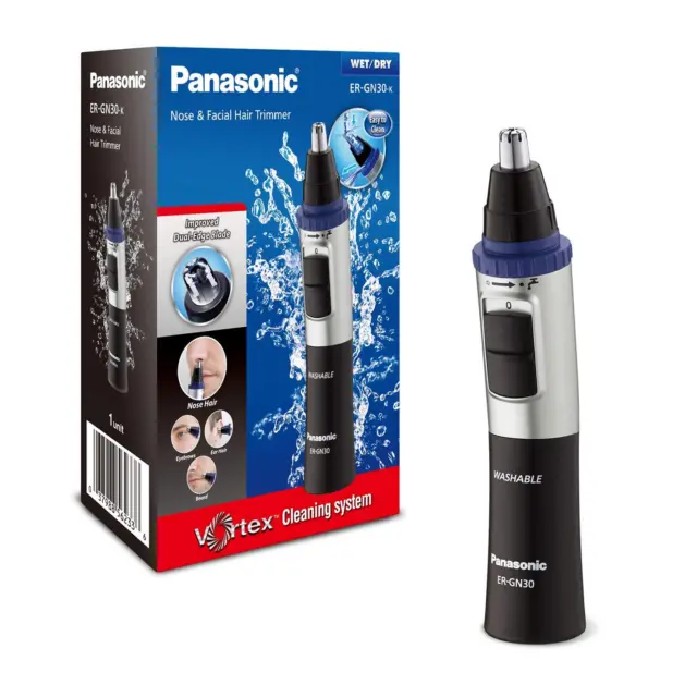 Panasonic Cordless Nose & Ear Men's Hair Trimmer with Vortex Cleaning System