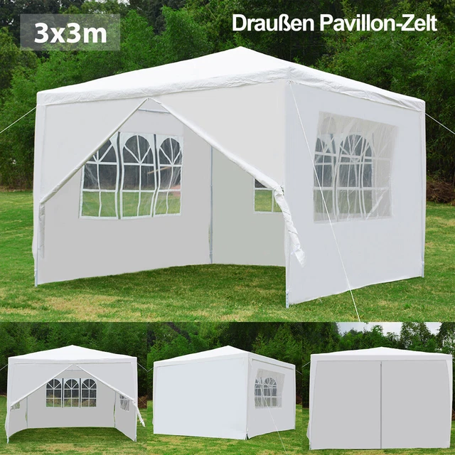 3x3m Pavillon Gartenzelt Partyzelt Festzelt Partyzelt Picknicks Wasserdicht Zelt