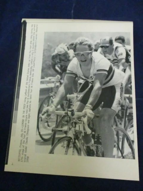 Wire Press Photo 1990 U.S. Greg LeMond Tour de France 17th stage