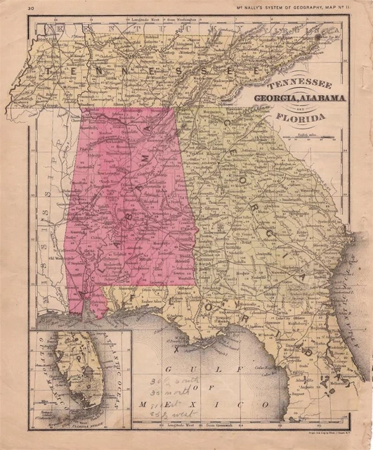 1866 ANTIQUE FRANCIS Mcnally Atlas - 1866 Antique Francis Mcnally Atlas Map Of Tennessee.webp