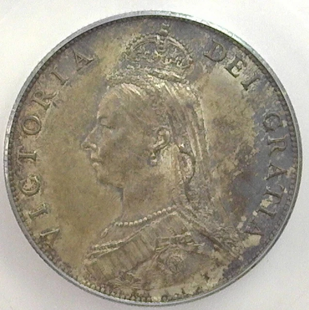 Great Britain ~ 1887 Silver Florin ~ Icg Au58 ~ Km# 762