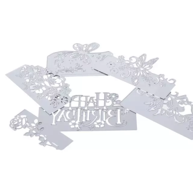 6pcs Sliver Assorted Flower Cut Dies Lace Bird Template  Lace Embossing
