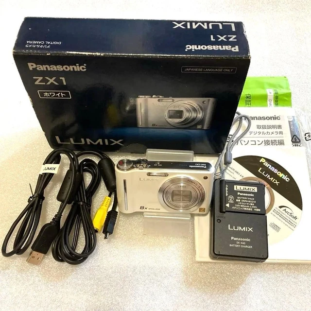 PANASONIC LUMIX ZX1 Digital Camera White DMC-ZX1-W Excellent