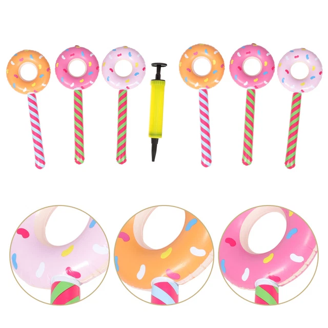 Donut-Cheer-Stick Juguete Para Niños Pequeños Piscina Inflable Plástico
