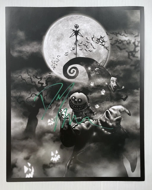 SIGNED DANNY ELFMAN NIGHTMARE BEFORE CHRISTMAS 12x15 CALENDAR PAGE