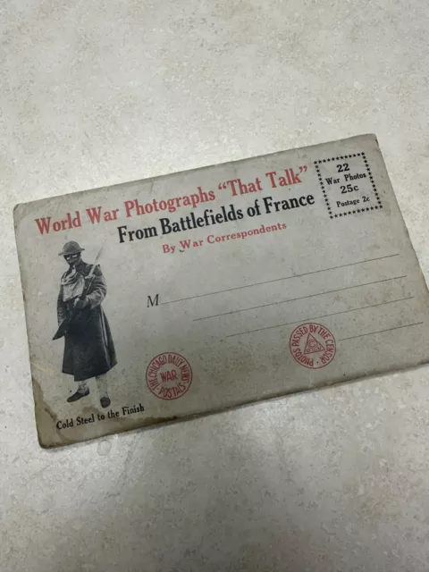 WWI WAR Photographs "THAT TALK" War Correspondents Battlefield of France