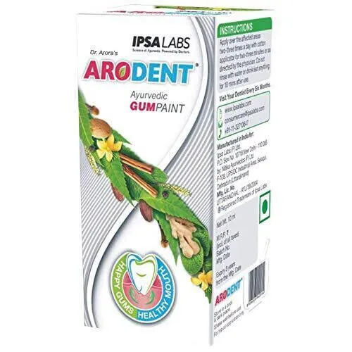 Arodent Ayuverdic Gum Paint 10ML for Teeth, Swollen, Spongy Bleeding Gums